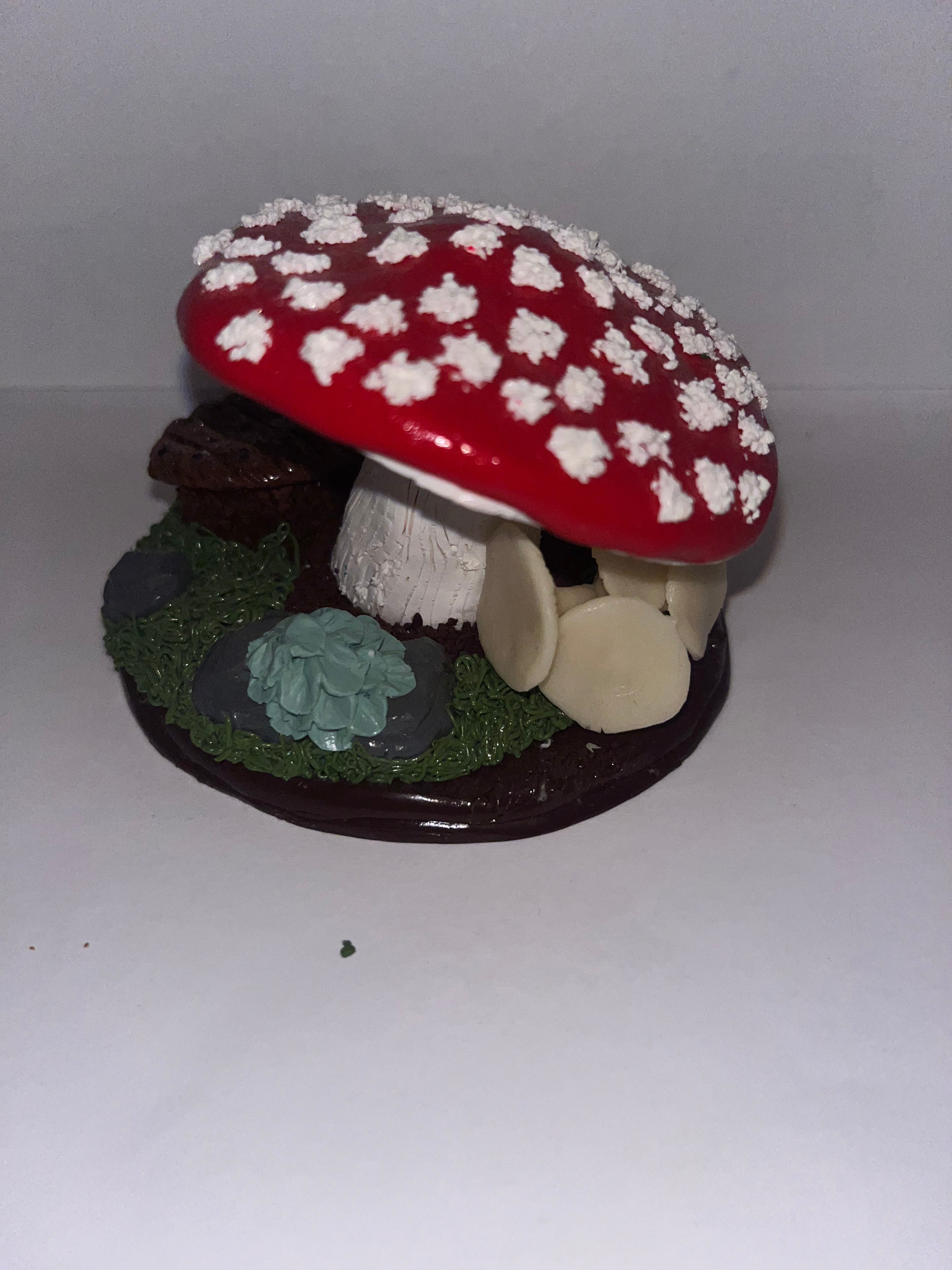 Gnome Village Under Toadstool Table (Glows in DARK!)