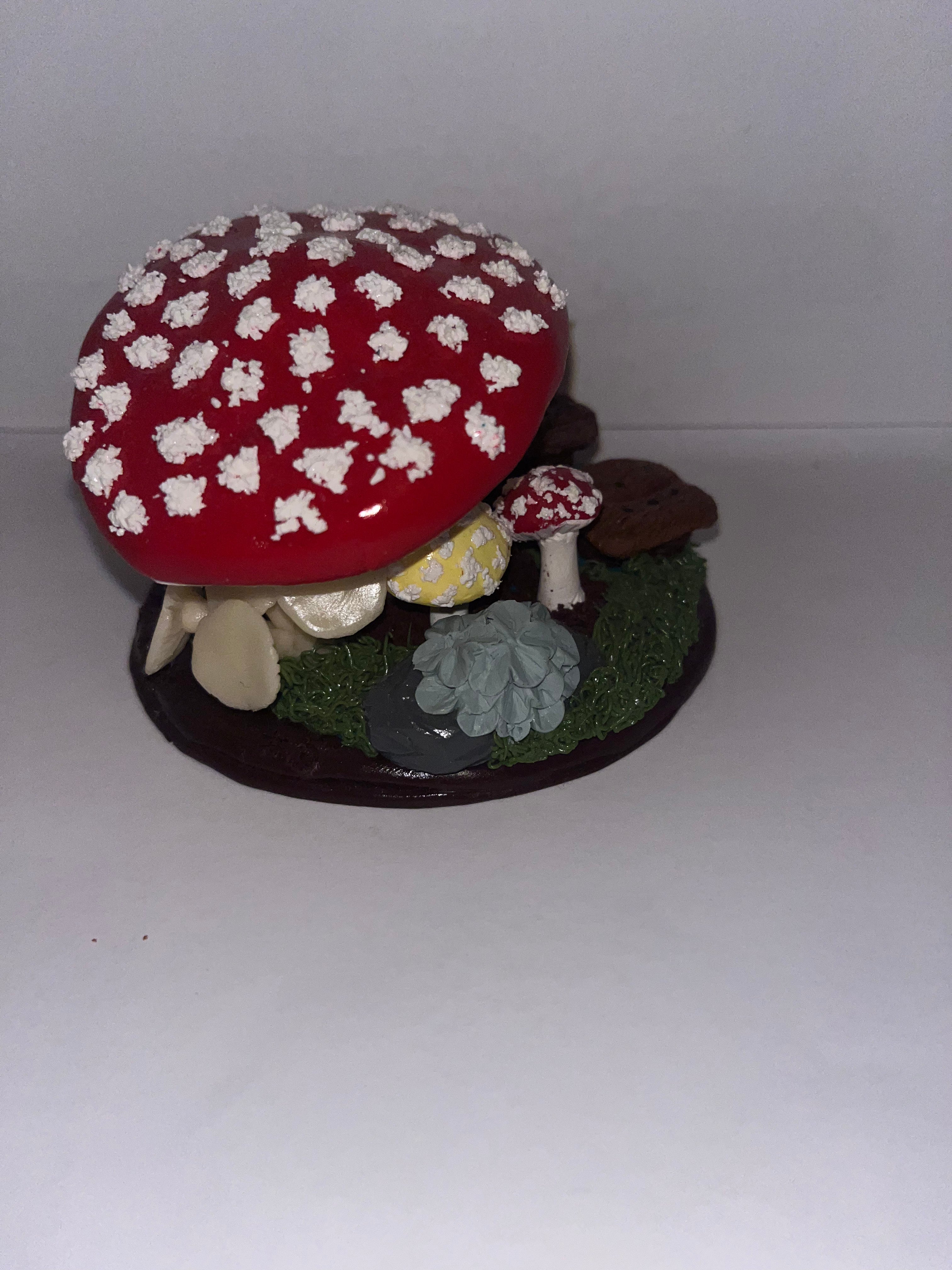 Gnome Village Under Toadstool Table (Glows in DARK!)